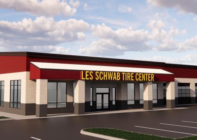 Les Schwab Tire Center - Airway Heights Washington - Exterior 3D Model + Render