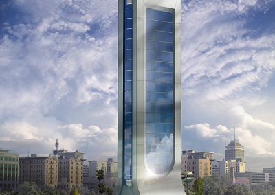 Arthur Dyson Architect - Monorail Station & Hotel Concept - Fresno, CA