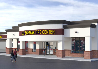 Les Schwab Tire Center - Tracy, CA - Exterior 3D Model + Render