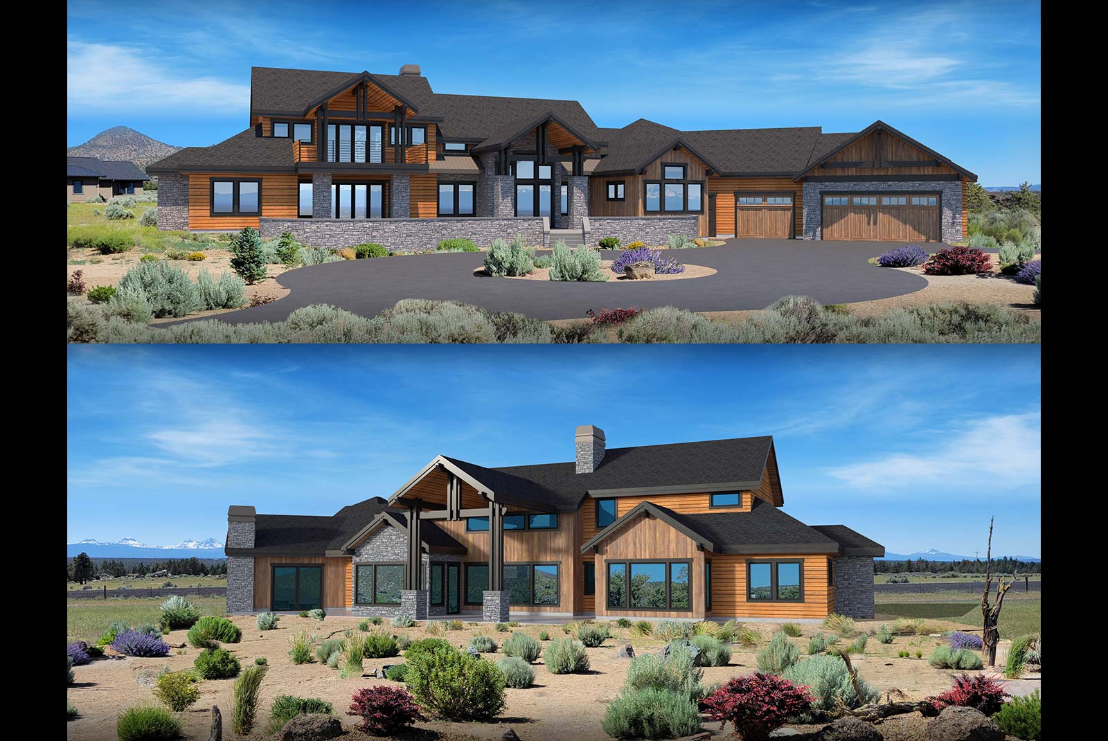 Brasada Ranch - Bend Oregon - Custom Home 3D Model - Trailhead Design