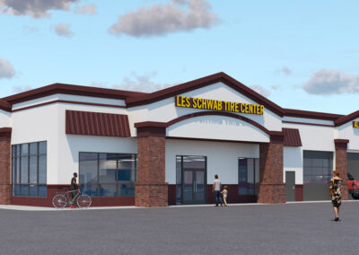 Spanish Springs, Sparks Nevada - Les Schwab Tire Center - Exterior 3D Render