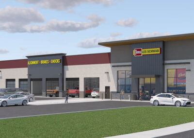 Parker Colorado - Les Schwab Tire Center - Exterior 3D Render